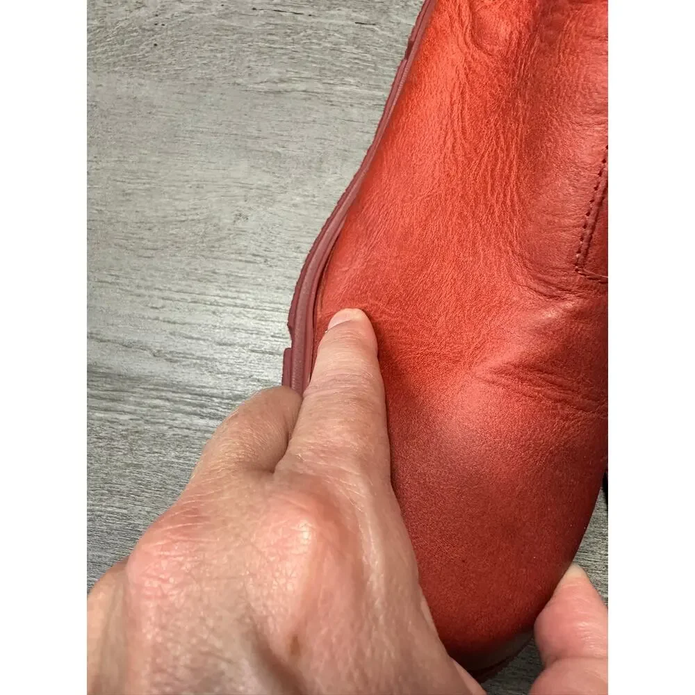 John Fluevog Piccolomini Platform Chelsea Boots Red Size 11